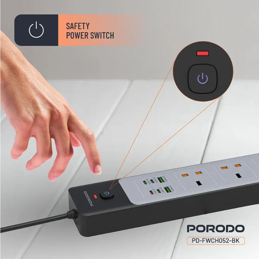 Porodo 3AC | 45W | 300W Power Strip