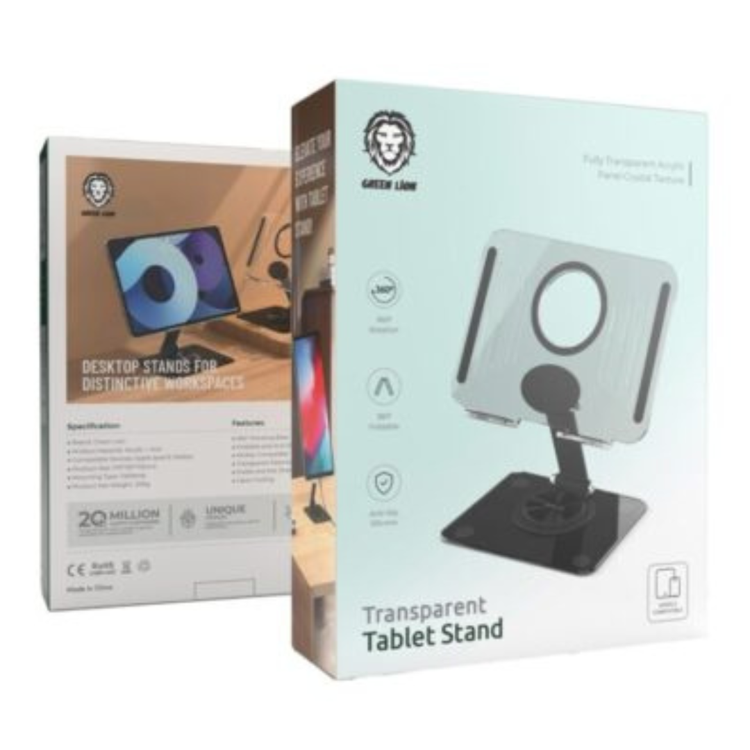Green Lion Transparent Tablet Stand