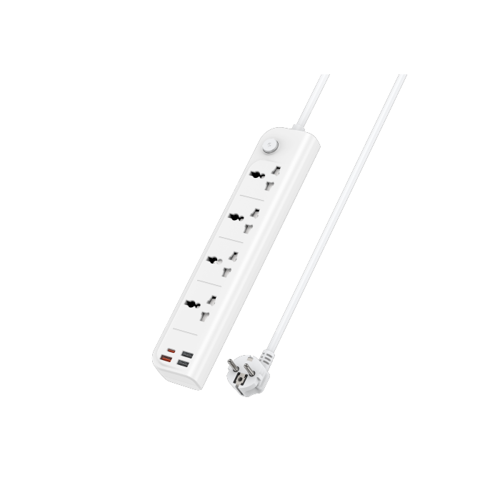 Yesido MC18 2 Meter MAx 3250W 4 AC ports EU Standard Power Socket with PD and QC fast charging USB ports