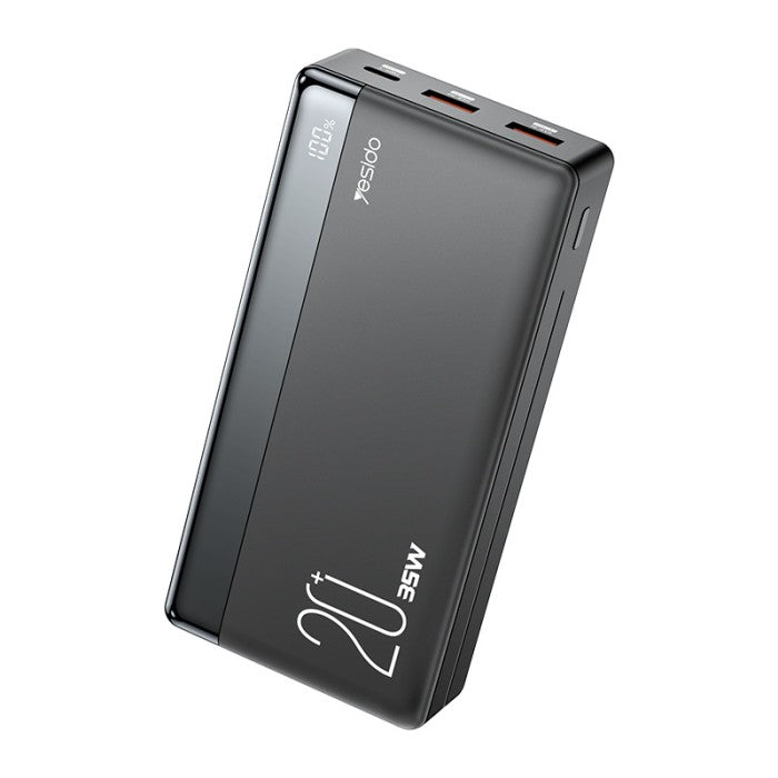 Yesido YP51 PD 35W +USB 22.5W Three Ports Support With LED Power Display Screen 20000mAh Power Bank