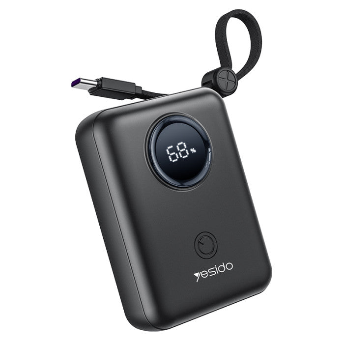 Yesido YP64 10000mAh 22.5W Fast Charging Large Capacity Mini Built-in L+C Cable Power Bank