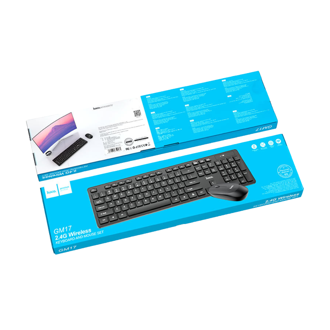 Hoco Keyboard + Mouse Set GM17 Wireless EN / RU