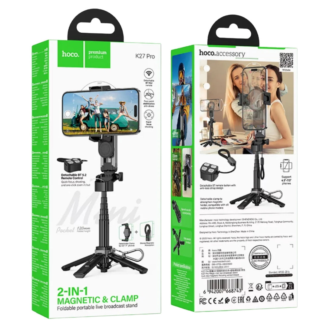 Phone Tripod with Remote Hoco K27 Pro Selfie Stick