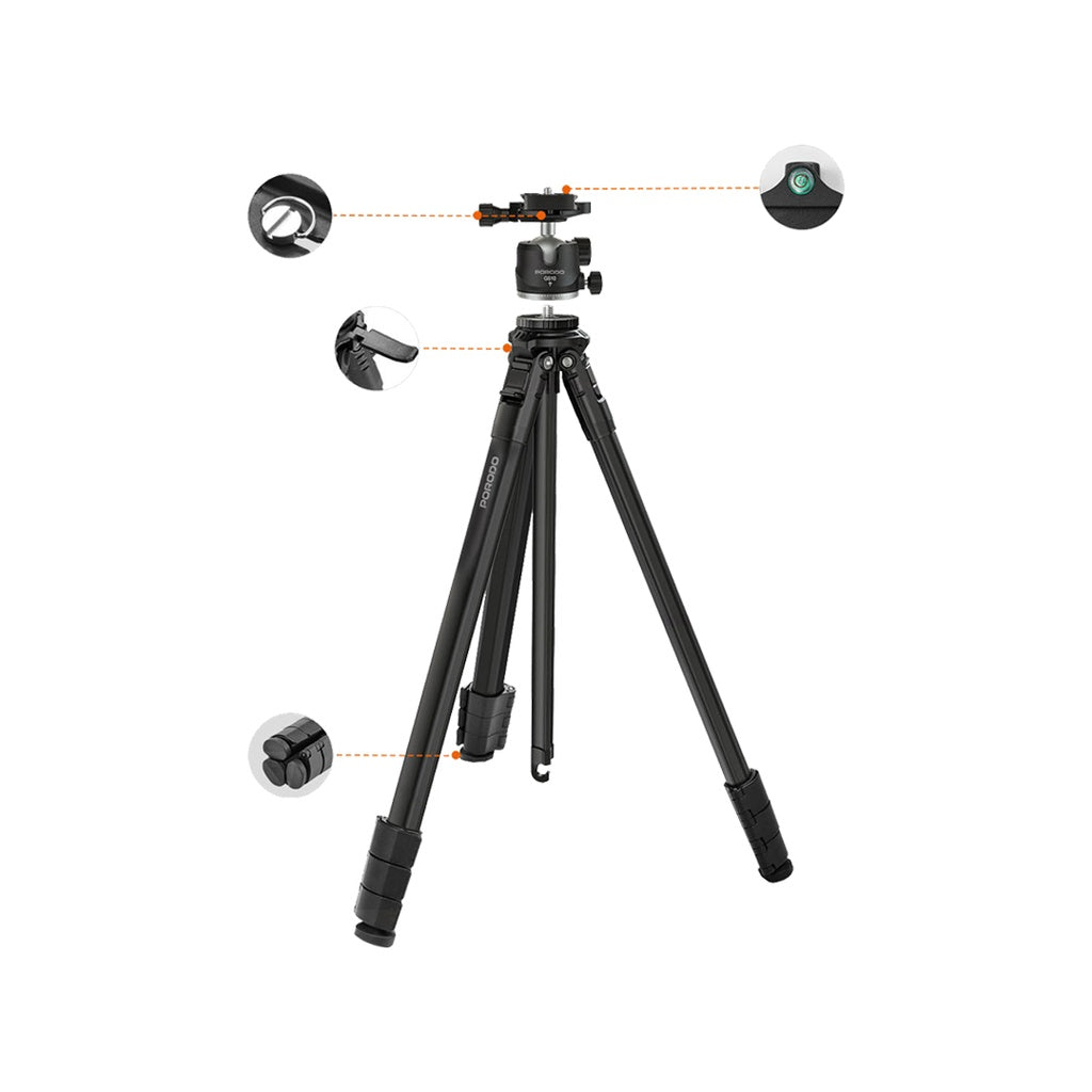 Porodo Professional Gimbal Tripod