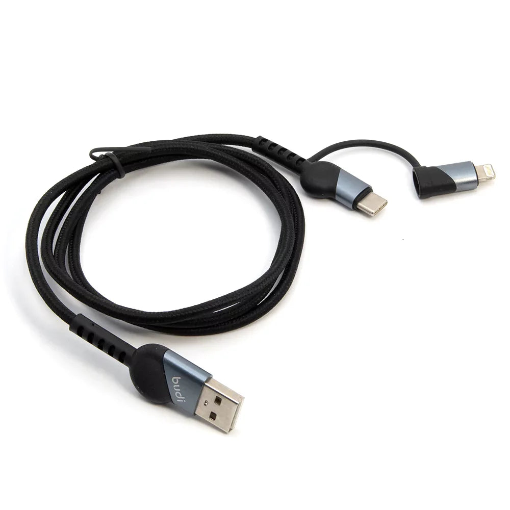 Budi 2 in 1 Fast Charge Charge/Sync Cable