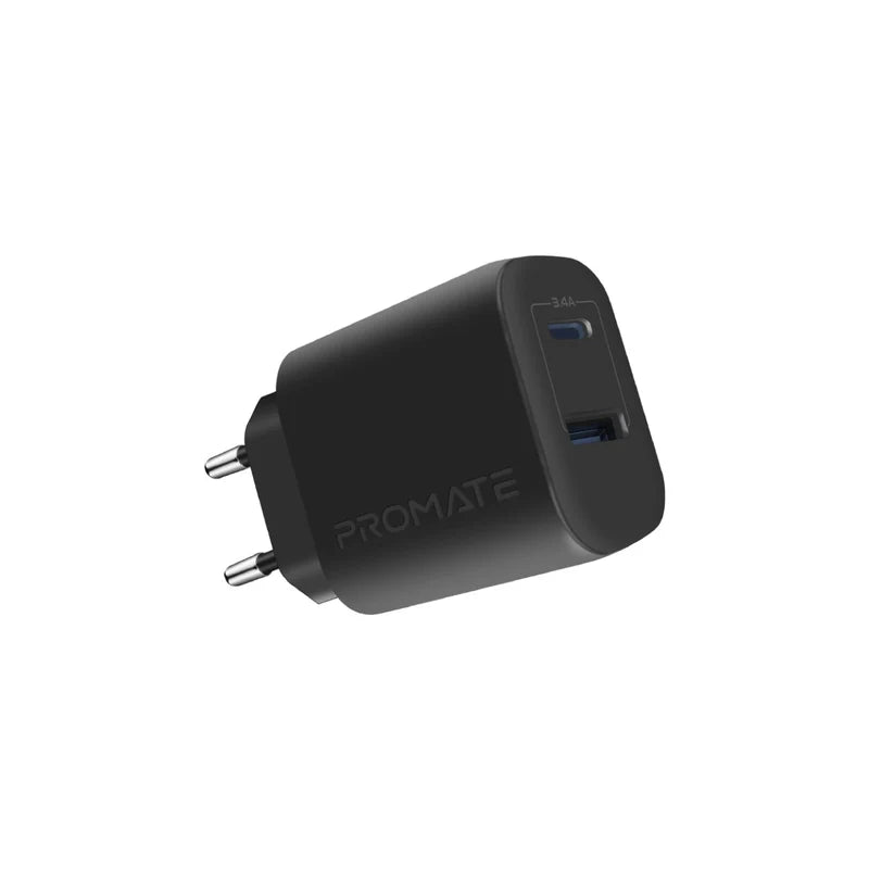 Promate 17W High-Speed Dual Port Charger