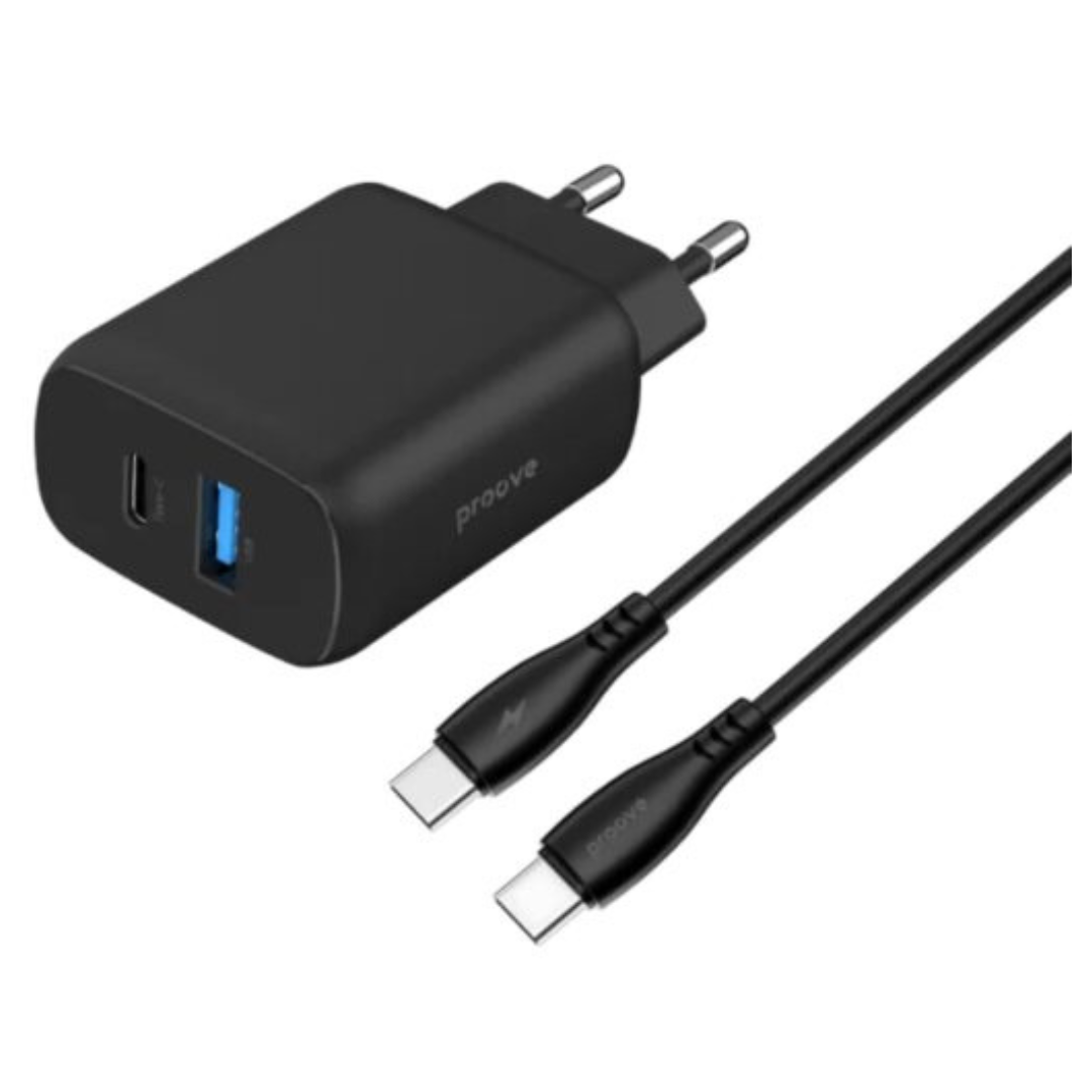 Proove Silicone Power 2 Type-C 30W + Type-C to Type-C 60W Cable (1m)