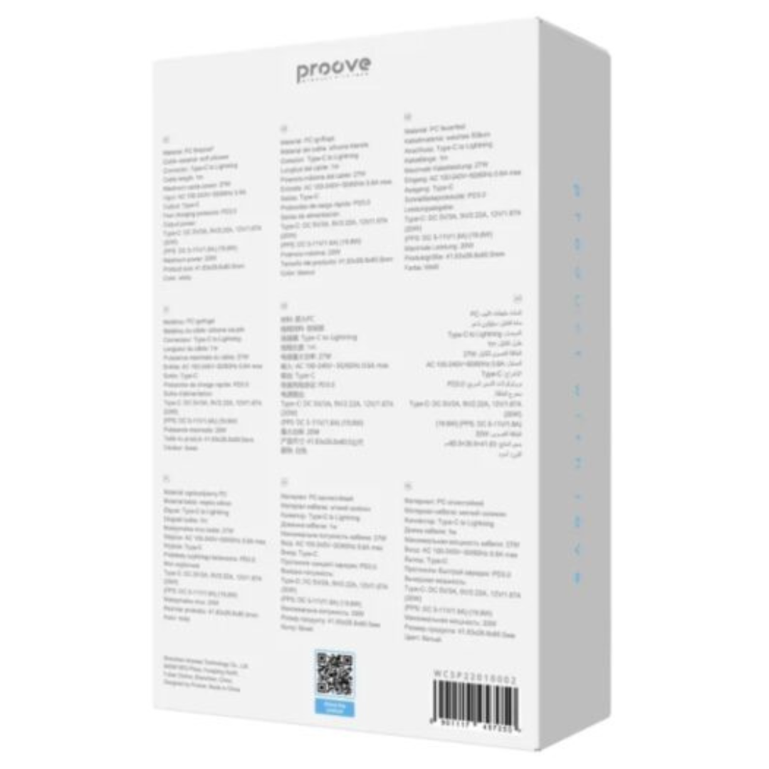 Proove Silicone Power 2 Type-C 20W + Type-C to Lightning 27W (1m)