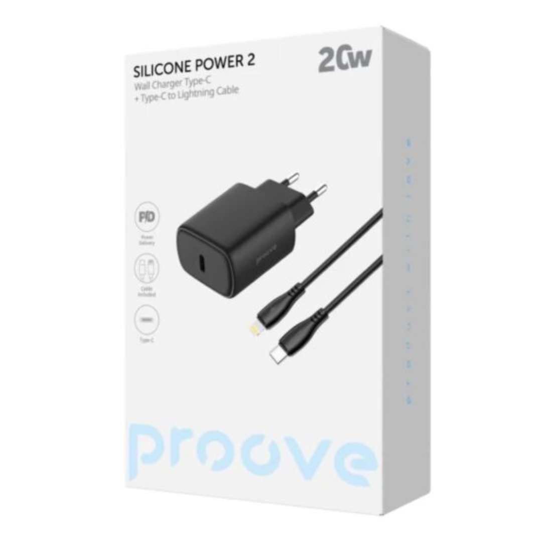 Proove Silicone Power 2 Type-C 20W + Type-C to Lightning 27W (1m)