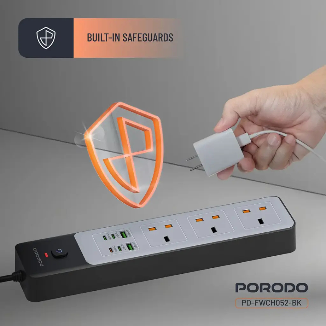 Porodo 3AC | 45W | 300W Power Strip