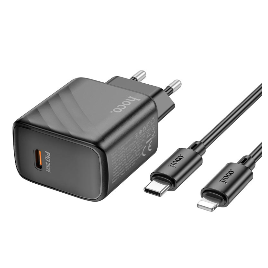 HOCO Wall charger CS22A Value PD30W EU cable set