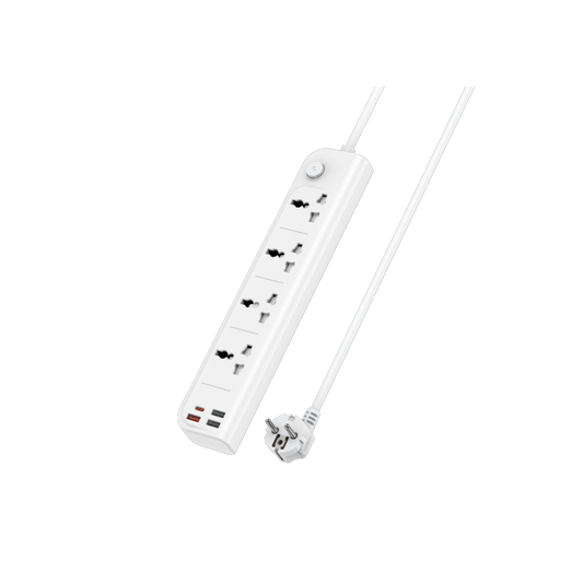 Yesido MC18 2 Meter MAx 3250W 4 AC ports EU Standard Power Socket with PD and QC fast charging USB ports