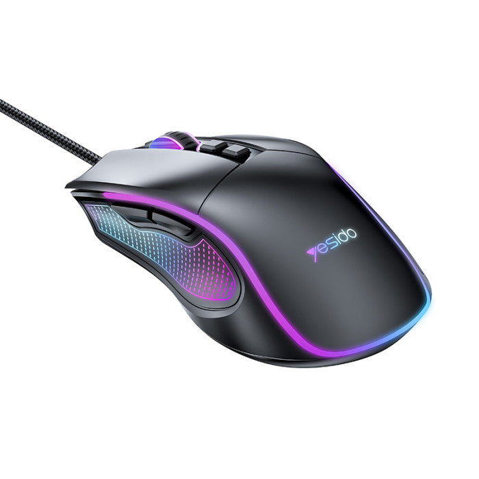 Yesido KB20 Max 7200DIP 110CM Length USB Wired Connection RGB Colorful Breathing Light Gaming Mouse