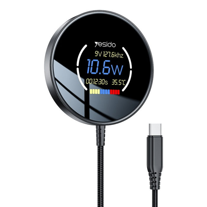 Yesido DS28 LED Power Display 15W Wireless Charging Dock Parameter
