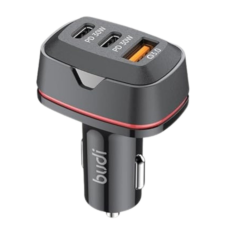 Budi 60W Dual USB-C PD & QC3.0 Car Charger