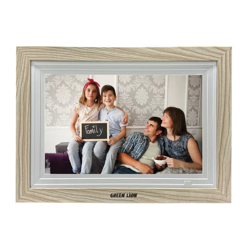 Green Lion Digital Picture Frame Touch Screen Display 10.1 Inch - Wood