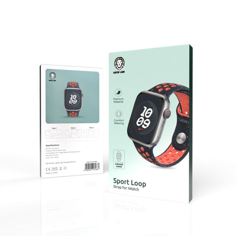 Green Lion Sport Loop Silicone Strap