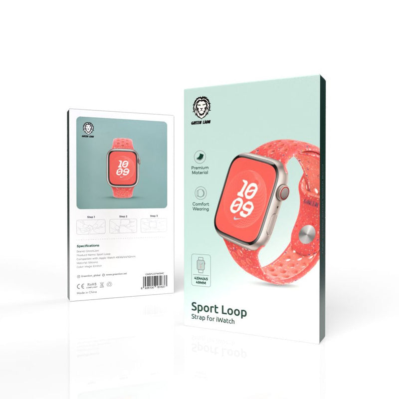 Green Lion Sport Loop Silicone Strap