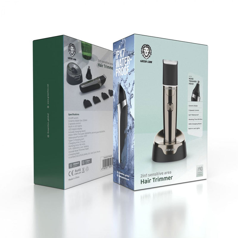 Green Lion 2 in 1 Sensitive Area Hair Trimmer 600mAh