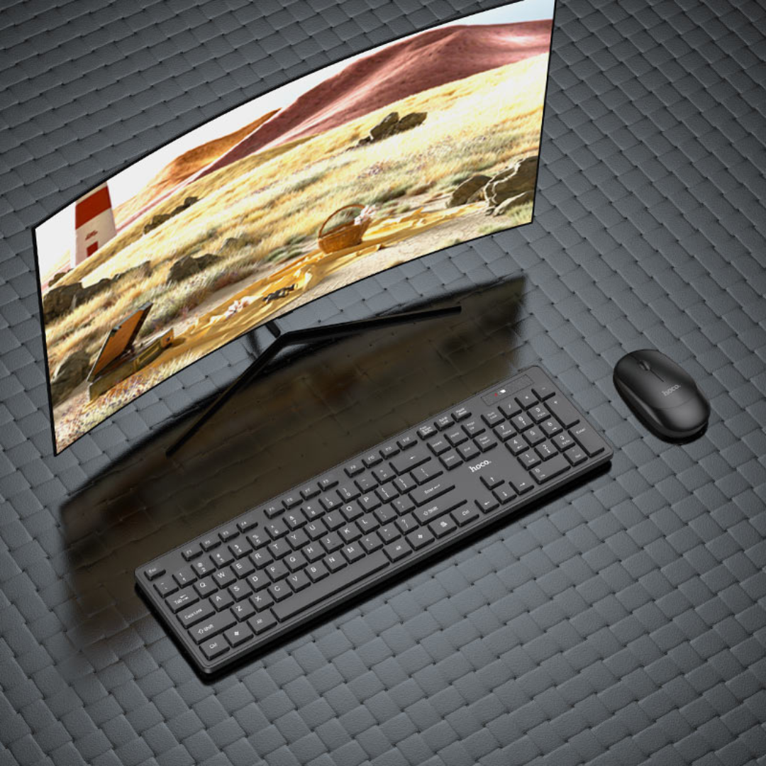Hoco Keyboard + Mouse Set GM17 Wireless EN / RU