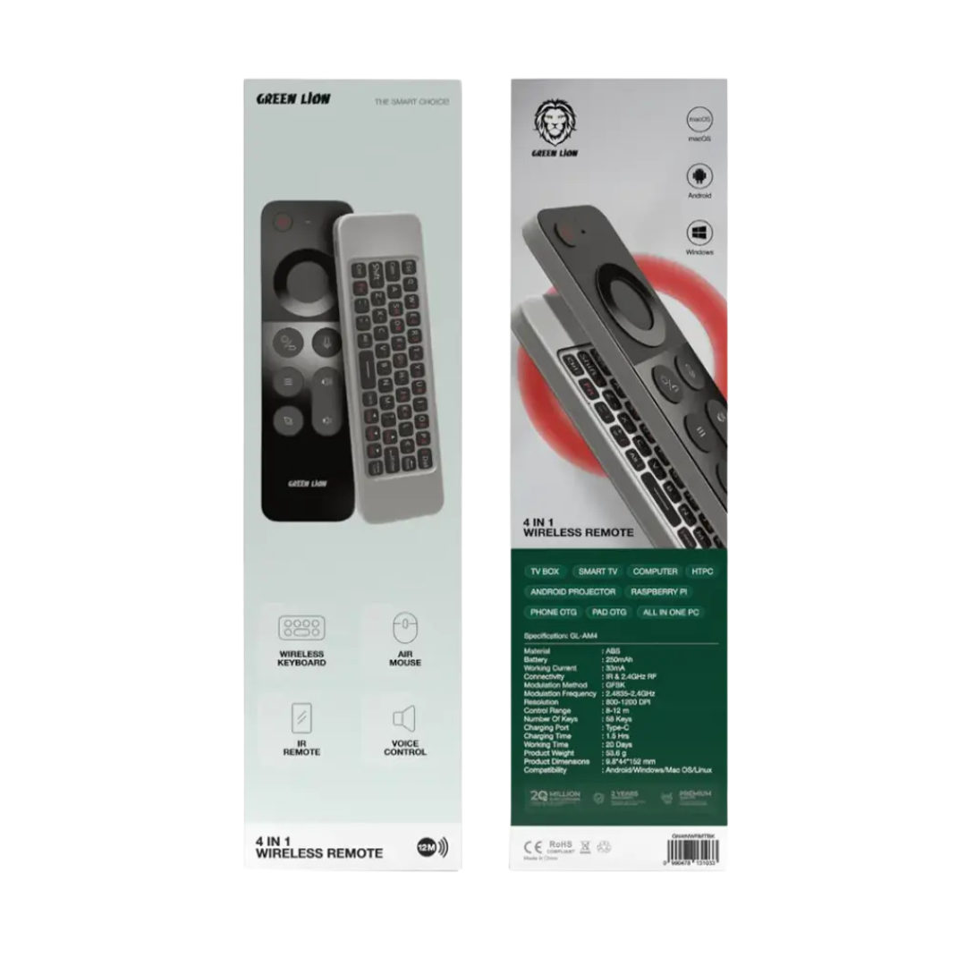 Green Lion 4 in 1 Wireless Remote With Keyboard