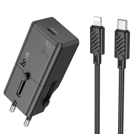 Hoco AC25 Mini Single Port PD30W Universal Travel Charger With Cable