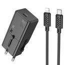 Hoco AC25 Mini Single Port PD30W Universal Travel Charger With Cable