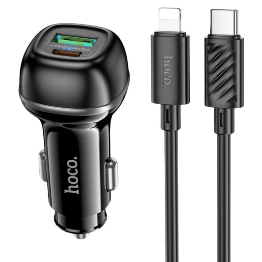 Hoco 48W Car charger Set with USB-C to Lightning Cable