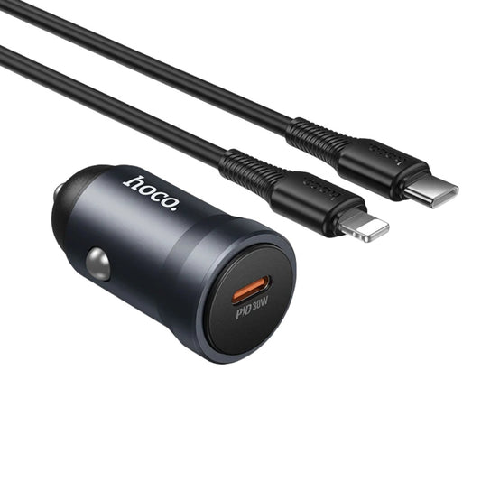 Hoco USB-C PD 30W Car Charger Set (USB-C to Lightning Cable)
