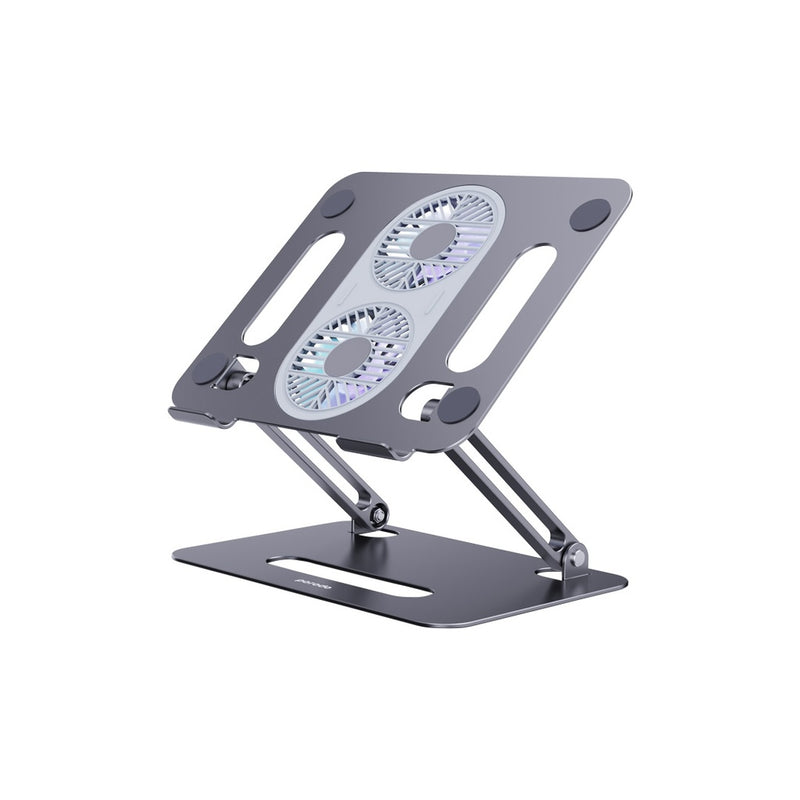 Porodo Alum Alloy Adjustable Laptop Stand with Cooling Fan