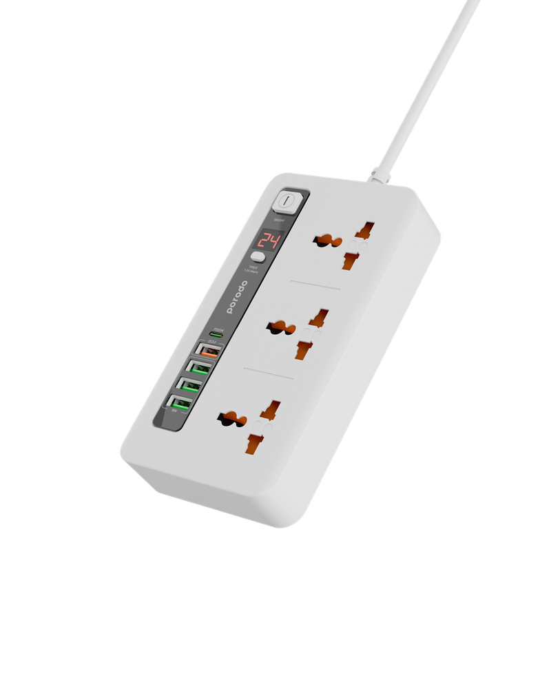 Porodo Multi-Port Power HUB 4 USB-A/USB-C Ultimate Home & Office Kit 2M