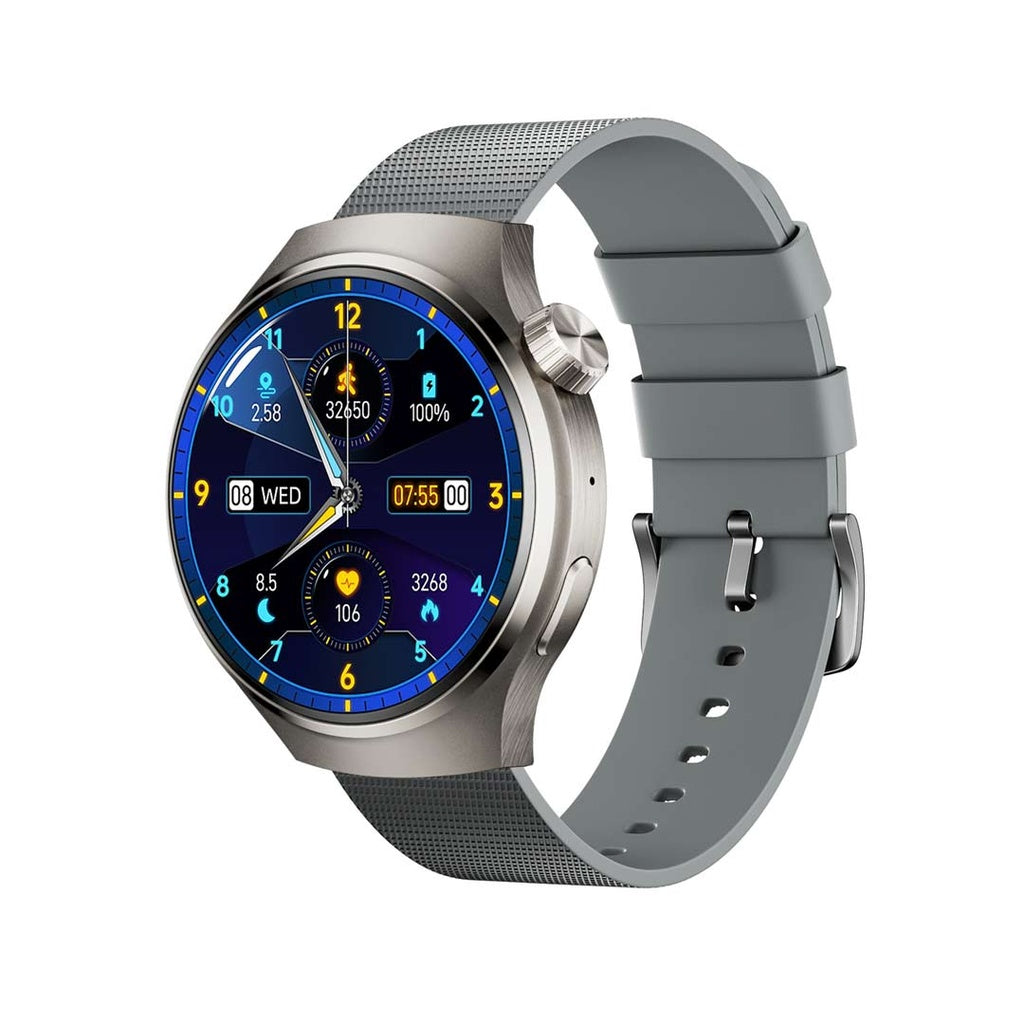 Porodo Smart Watch Sfera Round Titanium with Extra Orange Band