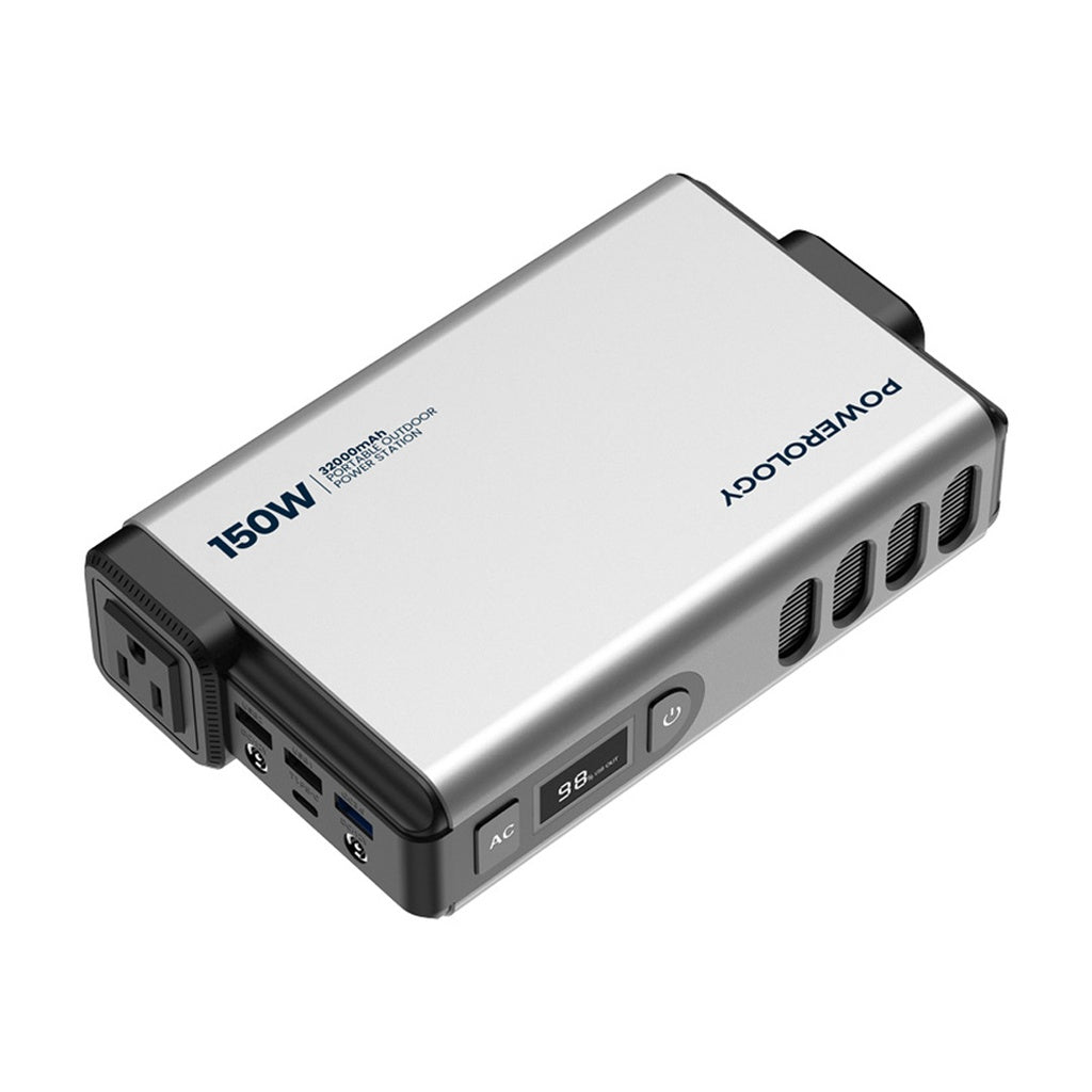 Powerology Mini Power Station with AC Output 150W 32000mAh PD 100W