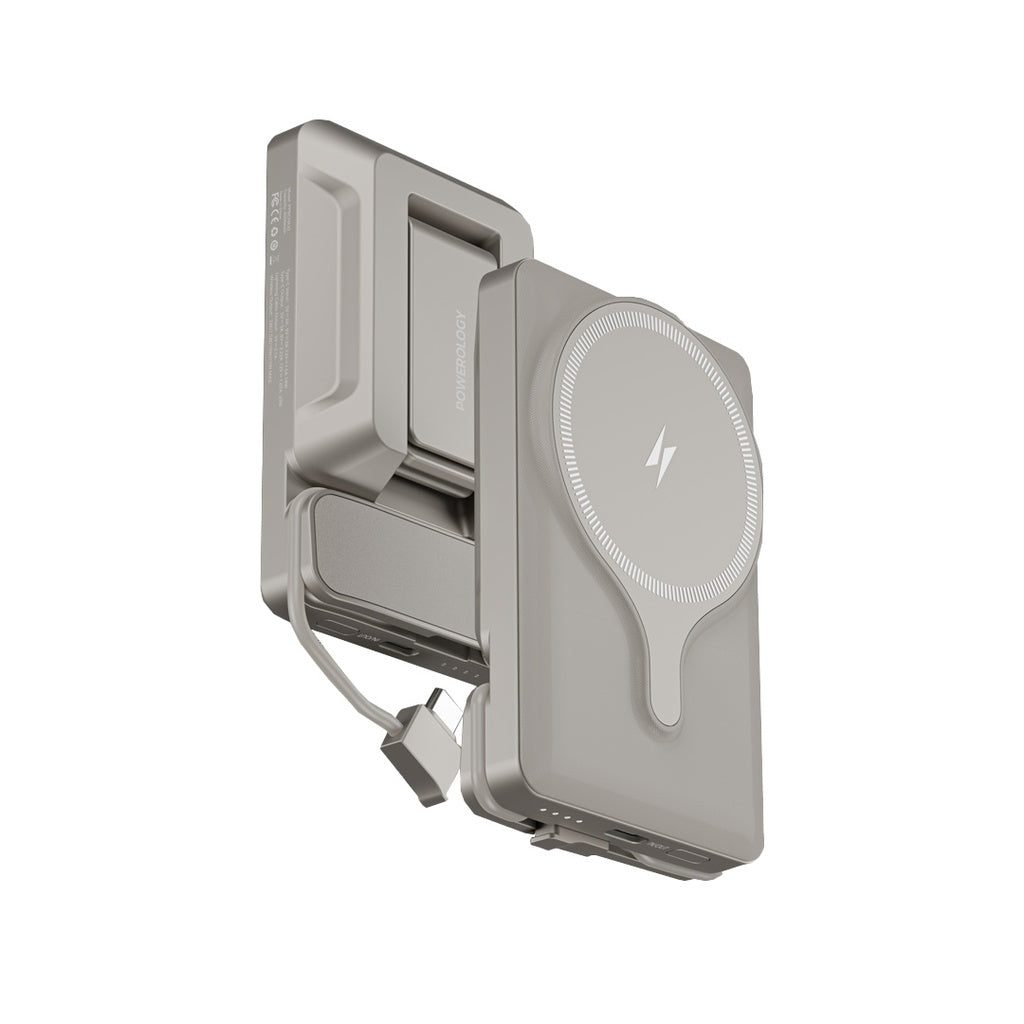 Powerology 5000mAh Power Bank With Magnetic Wireless Charger Car Mount