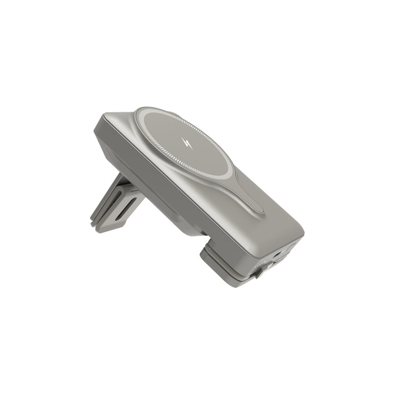 Powerology 5000mAh Power Bank With Magnetic Wireless Charger Car Mount