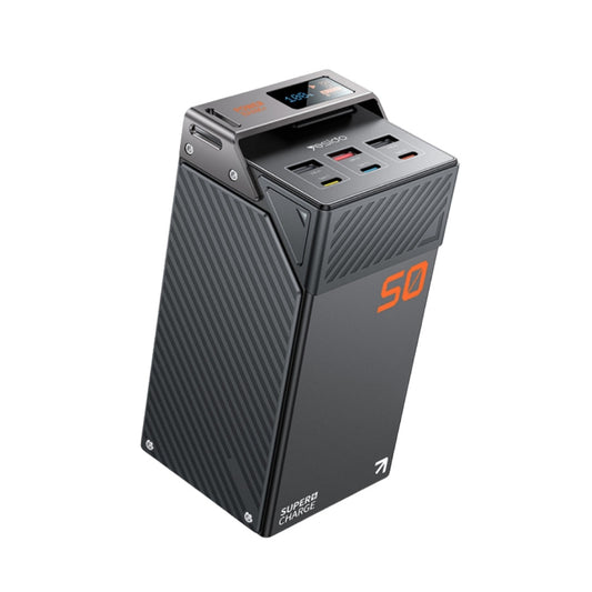 Yesido YP63 50000mAh PD 20W + SCP 22.5W Fast Charging Zinc Alloy LED Screen Display Six-port Power Bank
