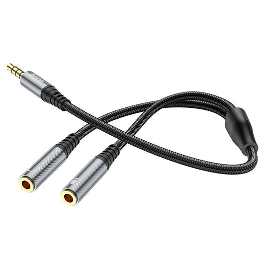 HOCO Cable audio adapter “UPA21” 3.5mm male to 2*3.5mm female