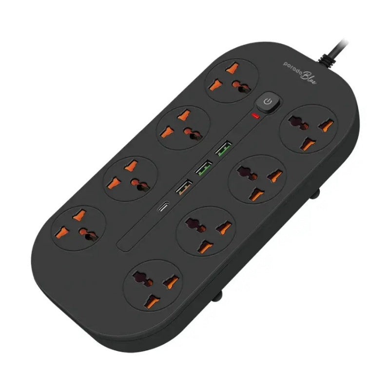 Porodo Blue 8 AC Power Strip