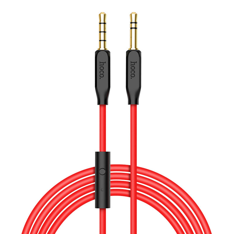HOCO Cable 3.5mm to 3.5mm “UPA12” audio AUX TPE braid with microphone